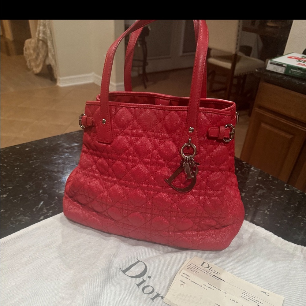 Lady Dior red like new with receipt